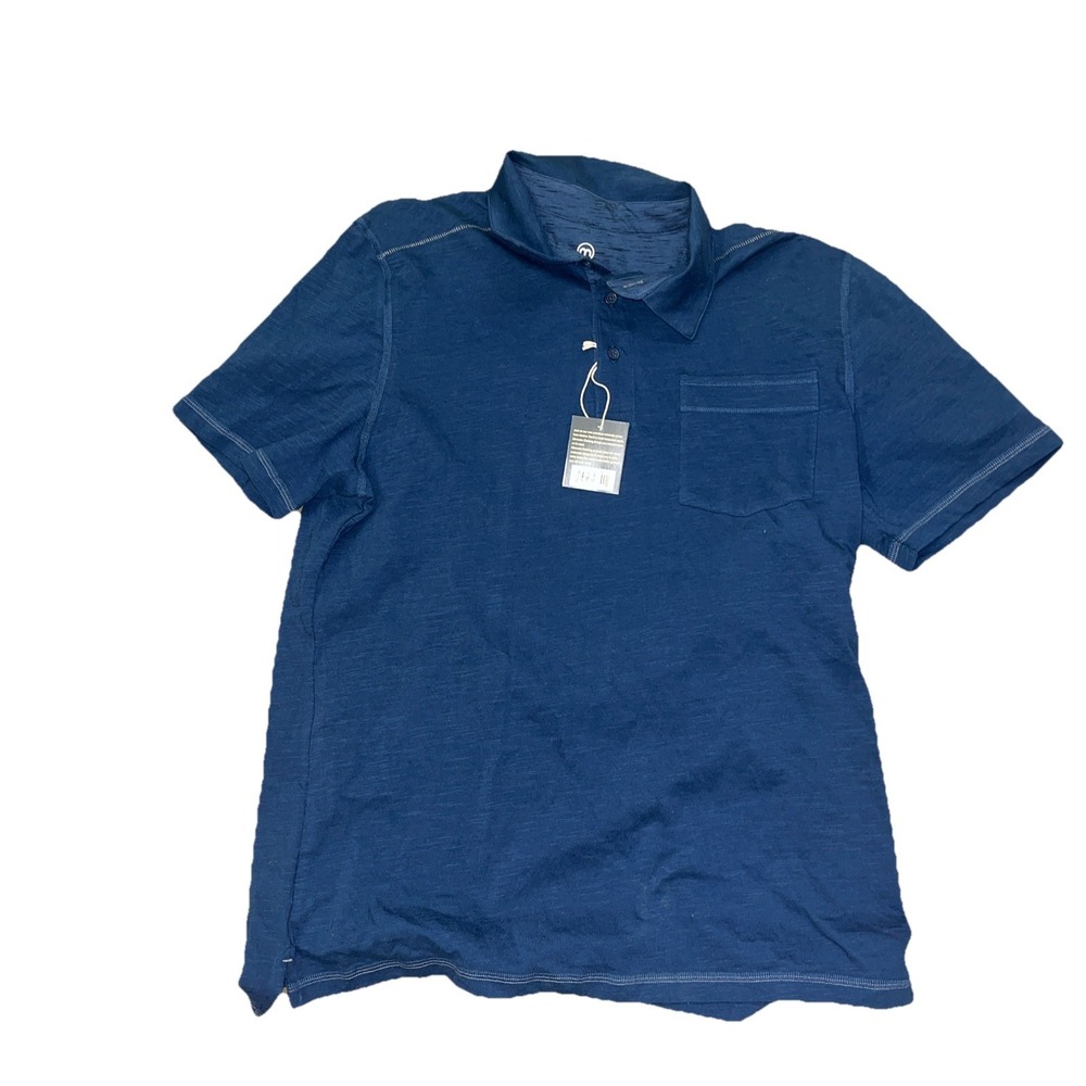 NWT Mens Blue MINERALS Cotton Polo Size Large L